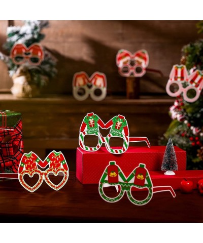 36 Pack Christmas Glasses Paper Ugly Sweater Party Eyeglasses Fun Christmas Decorations Christmas Costume Eyeglasses for Holi...