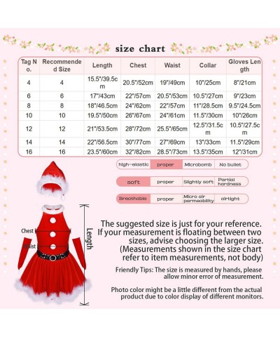 Little Girls Christmas Mrs Santa Costume Velvet Tutu Princess Leotard Dress with Hat Xmas Cosplay Outfits $28.25 Kids' Costumes