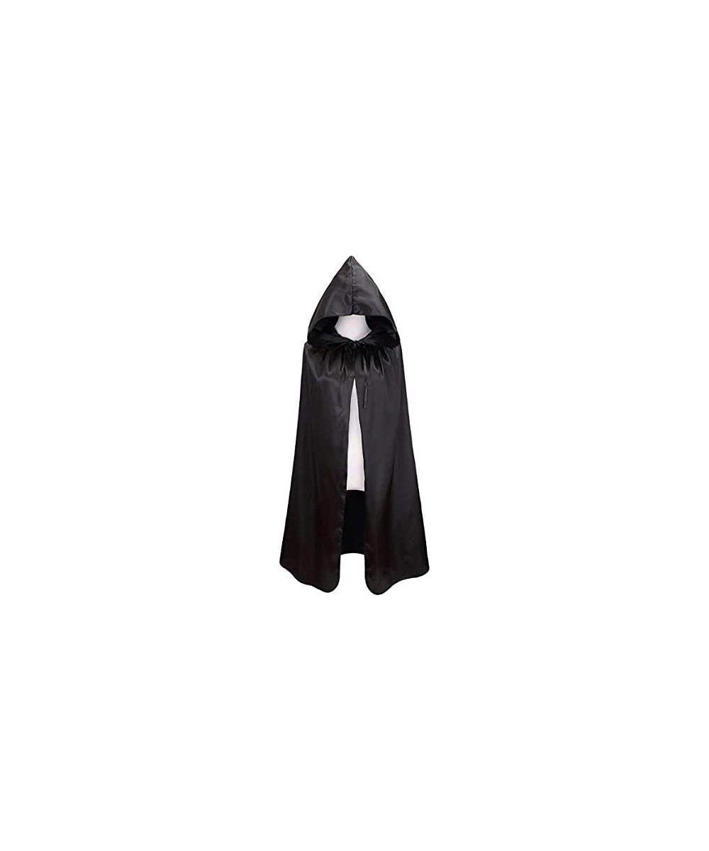 Kids Christmas Halloween Costume Satin Hooded Party Cloak with Hood Vampire Witch Cosplay Cape Robe for Children 8-16 Y $23.7...