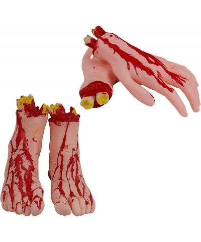 Halloween Realistic Severed Body Part Prop Accessory Feet and Hands 4 Pieces $30.65 Gags & Practical Joke Toys