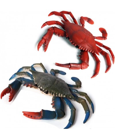 2 Pcs Crabs Marine Animal World Sea Life Action Figure Ocean Model Toy Educational Role Play Swim Bath Toys Christmas Stockin...