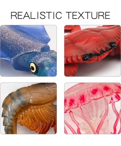 Sea Marine Animal Model Ocean Creatures Playsets 6 PCS Squid Crab Shrimp Action Figure Toys Party Gifts for Kids $45.82 Play ...