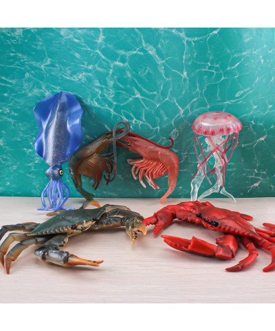 Sea Marine Animal Model Ocean Creatures Playsets 6 PCS Squid Crab Shrimp Action Figure Toys Party Gifts for Kids $45.82 Play ...