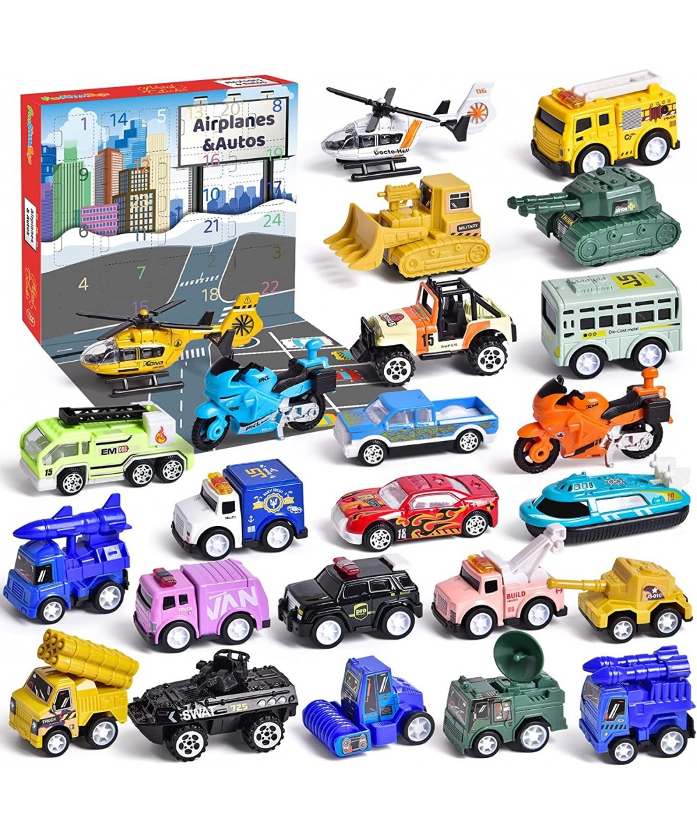 Vehicles Advent Calendar 2022 for Kids 24 Days Countdown Calendar Toys with 24 Different Pull Back Cars Stocking Stuffers for...