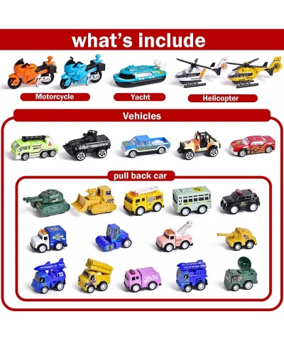 Vehicles Advent Calendar 2022 for Kids 24 Days Countdown Calendar Toys with 24 Different Pull Back Cars Stocking Stuffers for...