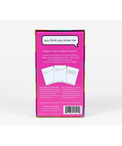 You Think You Know Me: A Conversational Card Game $49.65 Card Games