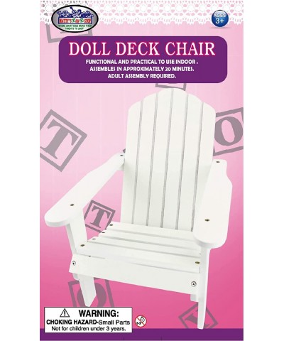 White Wooden Doll Furniture Adirondack Deck Chair for 18 inch Dolls (Fits American Girl Dolls) $32.56 Doll Accessories