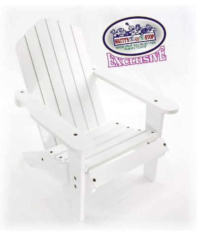 White Wooden Doll Furniture Adirondack Deck Chair for 18 inch Dolls (Fits American Girl Dolls) $32.56 Doll Accessories