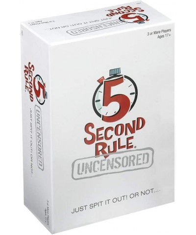 5 Second Rule Uncensored -- Just Spit it Out... Or Not -- Quick Thinking Party Game -- Adult Humor -- Ages 17+ $33.53 Card Games