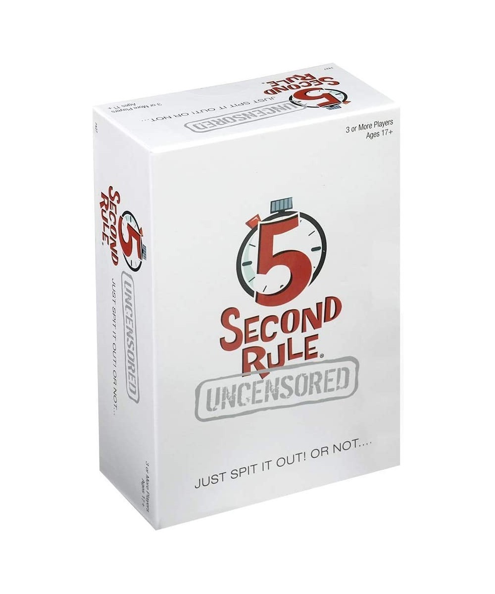 5 Second Rule Uncensored -- Just Spit it Out... Or Not -- Quick Thinking Party Game -- Adult Humor -- Ages 17+ $33.53 Card Games