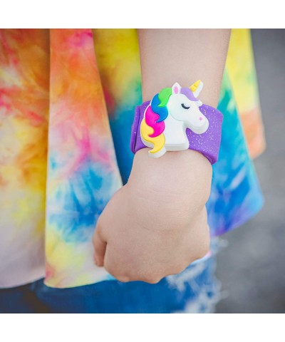 3 Flashing LED Unicorn Slap Bracelets for Kids Light Up Unicorns Slap Bracelet Wrist Bands for Girls Tween Girl Birthday Part...