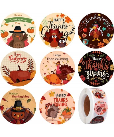 500 Pieces Thanksgiving Stickers Roll - Turkey Stickers for Kids Roll | Happy Thanksgiving Stickers for Cards Envelopes Gifts...