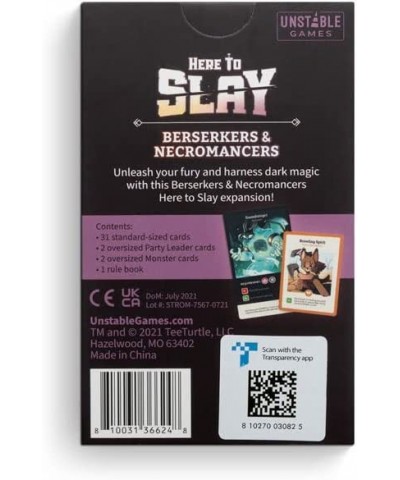 Here to Slay: Berserker & Necromancer Expansion Pack - Designed to be Added to Your Here to Slay Base Game $21.08 Board Games