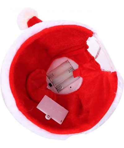 Singing and Dancing Electric Christmas Santa Hat for Adults Kids Swing Musical Funny Toy Hat Plush Velvet Christmas Cap in Tr...