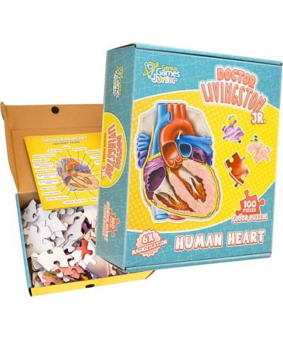 Human Heart Anatomy Floor Puzzle — Doctor Livingston Jr Anatomy Toy - Kids Puzzles & Science Toys - Human Heart Anatomy Model...