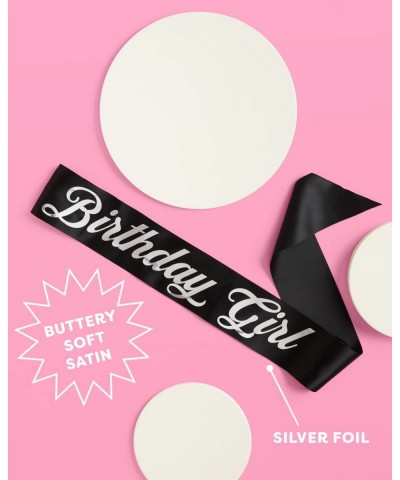 Birthday Girl sash - Black Silk + Silver | Birthday Party Decorations Birthday Decor HBD Disco Bday $14.62 Kids' Party Decora...