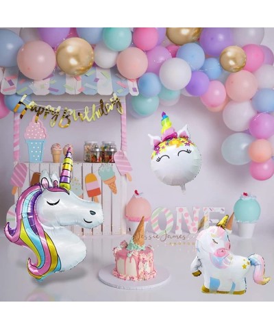 Unicorn Balloons Arch Garland Kit Unicorn Birthday Party Decorations for Girls 5 12 18 inch Pastel Balloons Set Macaron and R...