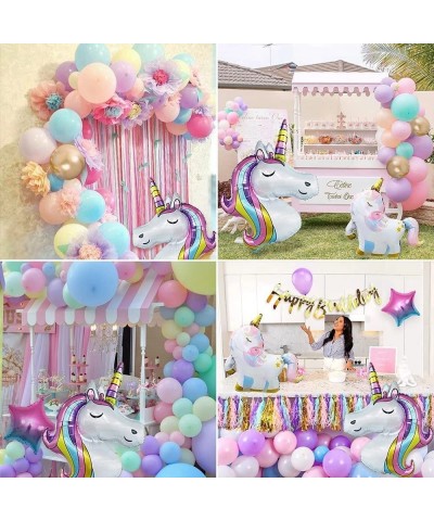 Unicorn Balloons Arch Garland Kit Unicorn Birthday Party Decorations for Girls 5 12 18 inch Pastel Balloons Set Macaron and R...