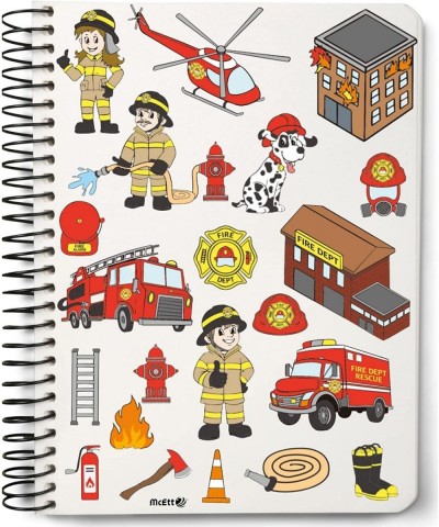 Firefighter Sticker Sheets - Fun Fireman Firetruck Stickers for Kids Toddlers Students - 5 Sheets (105 Pieces) - Birthday Par...