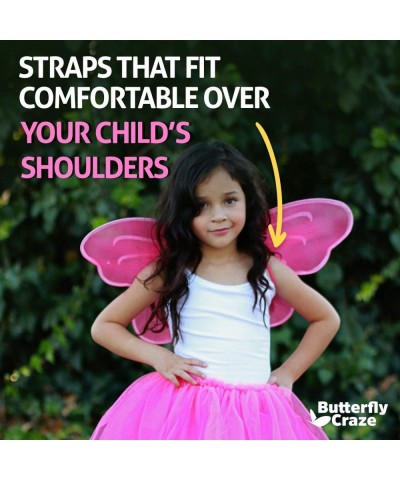 Girls' Fairy Angel or Butterfly Wings – Costumes and Dress Up For Kids Aged 2 to 12 – Pack of 6 $49.74 Kids' Costumes