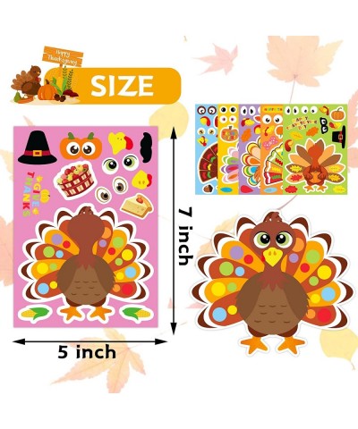 Thanksgiving Stickers for Kids Turkey Stickers 30 Sheets Thanksgiving Stickers Make a Turkey Face Stickers Thanksgiving Craft...