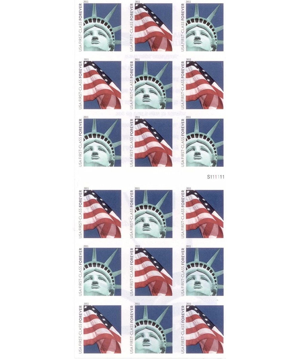 Forever Stamps Lady Liberty and Flag ATM Sheet of 18 Stamps $51.86 Collectibles Display & Storage