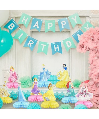 9 PCS Princess Party Centerpieces 3D Paper Honeycomb Table Decorations for Girls Theme Birthday Party Baby Shower $17.21 Kids...