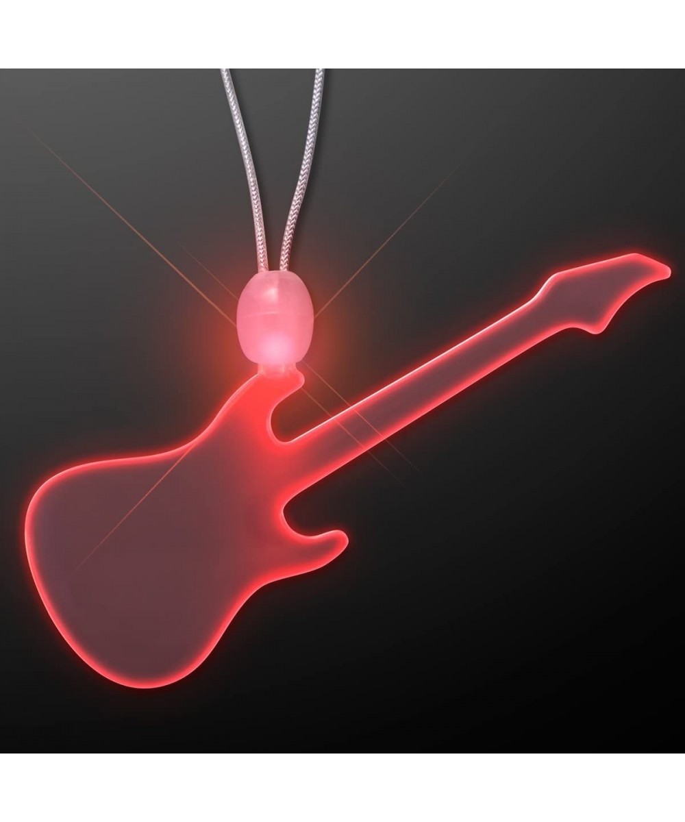 Red LED Glowing Guitar Light Up Necklaces $21.09 Kids' Dress-Up Accessories