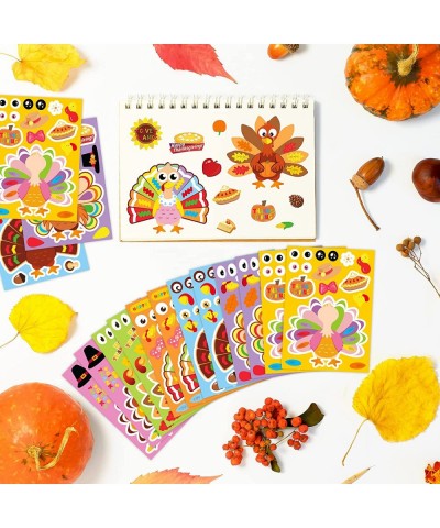 Thanksgiving Stickers for Kids Turkey Stickers 30 Sheets Thanksgiving Stickers Make a Turkey Face Stickers Thanksgiving Craft...