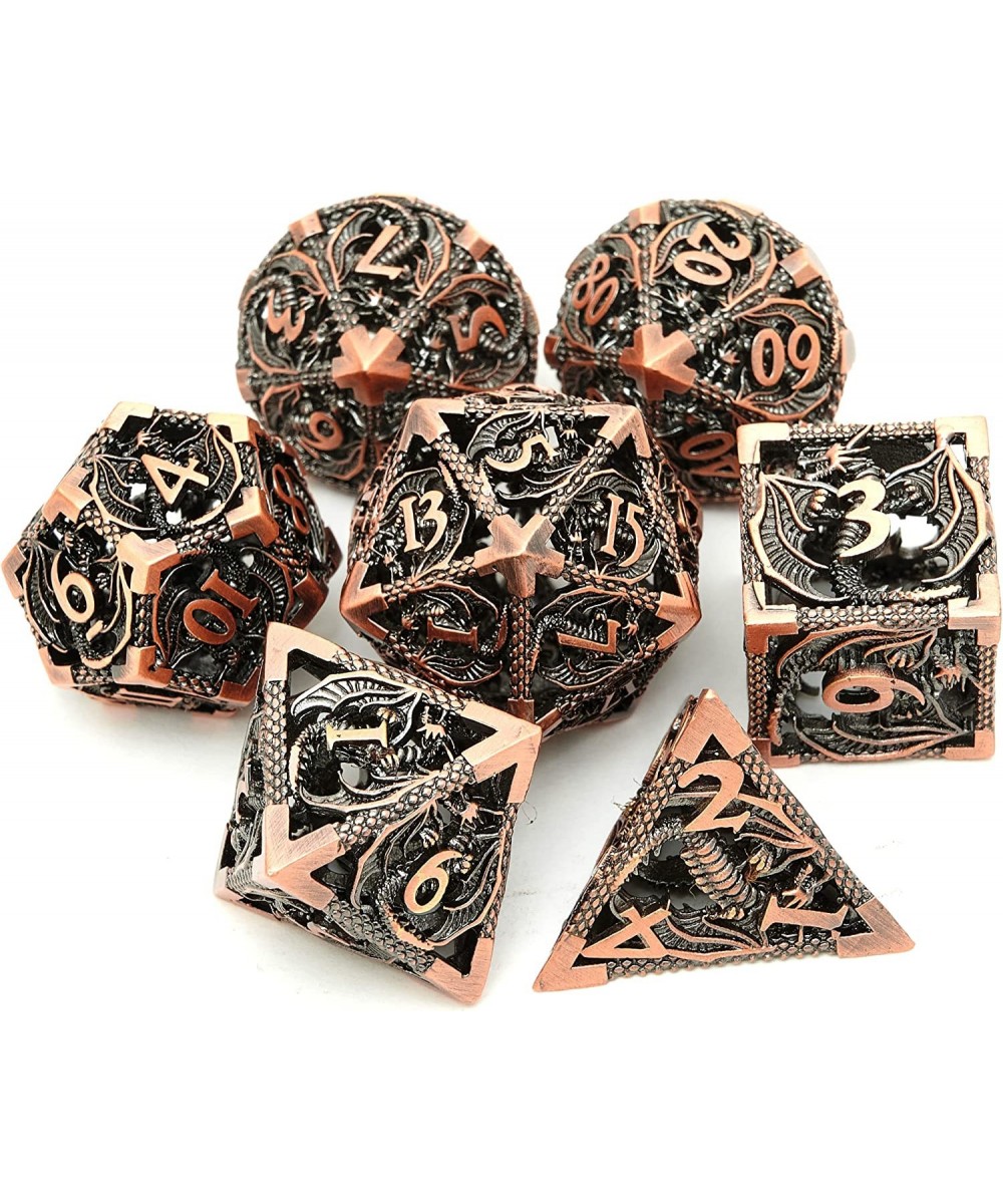 Metal Dice Set D&D Dungeons and Dragons Dice Gifts DND Dice Role Playing Dice Hollow Polyhedral Dice Set Suitable for Dungeon...