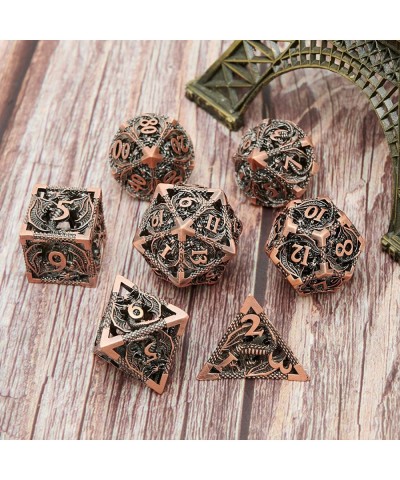 Metal Dice Set D&D Dungeons and Dragons Dice Gifts DND Dice Role Playing Dice Hollow Polyhedral Dice Set Suitable for Dungeon...