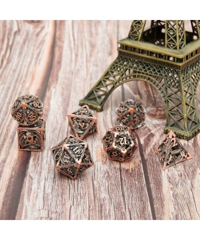 Metal Dice Set D&D Dungeons and Dragons Dice Gifts DND Dice Role Playing Dice Hollow Polyhedral Dice Set Suitable for Dungeon...