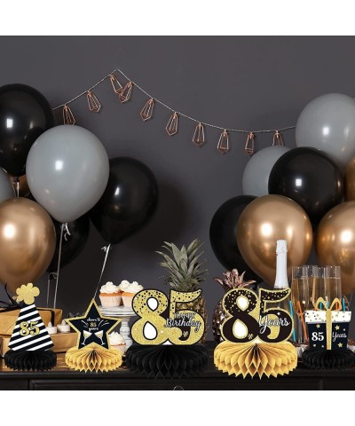 9 Pieces 85th Birthday decorations 75th birthday centerpieces for Tables Decorations Cheers to 85 Years Honeycomb Table Toppe...