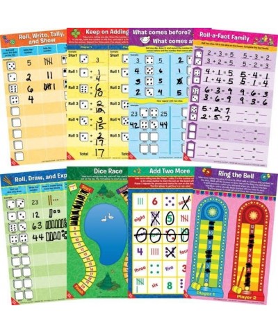 Math Mat Dice Games for Kids Ages 5 – 7 – Engaging Math Games – Dice Math Games for Addition Subtraction and More – Education...