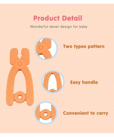 Baby Teether Toy Silicone Teething Toys Molars for 0-6 6-12 Months Infants Soft-Textured Freezable Baby Chew Toys with Pacifi...