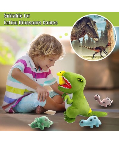 25.2 Inch Hatchable Plush Dinosaur Stuffed Animal T-Rex Mommy Stuffed Dinosaur with 4 Baby Dinosaur Plush Toys Hip with Zippe...