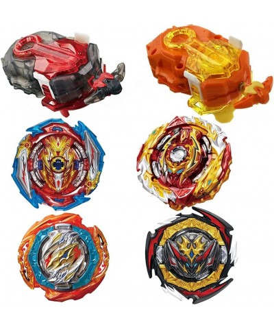 Bey Battle Burst Gyro Blade Toy Set Gift for Kids Children Boys 4 Spinning Tops 2 Two-Way Launcher Metal Fusion Attack Top Ba...