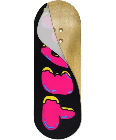 Fingerboard Deck Graphic Donut Teak Logo - Adhesive Graphics to Customize Your 32mm Fingerboard Deck - 110mm Long 35mm Wide 0...