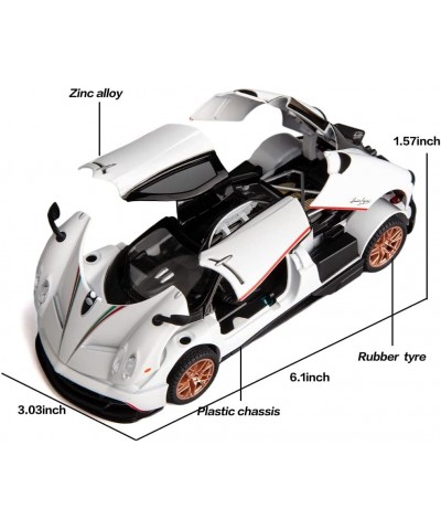 1/32 Pagani Huayra Dinastia Toy Car Alloy Diecast Model Car Collectible Pull Back with Light and Sound Toy Vehicle for Boys K...