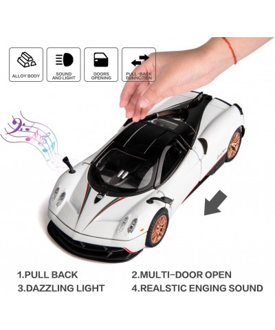 1/32 Pagani Huayra Dinastia Toy Car Alloy Diecast Model Car Collectible Pull Back with Light and Sound Toy Vehicle for Boys K...