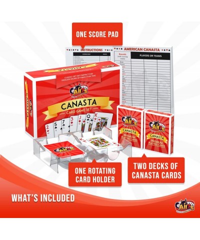 Canasta Cards Game Set with Canasta Cards with Point Values Canasta Score Pads and Rotating Tray $46.44 Card Games