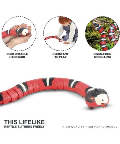 Electric Snake Toy Realistic Simulation Smart Sensing Infrared Induction Snake Toy USB Rechargeable Infrared Induction RC Sna...