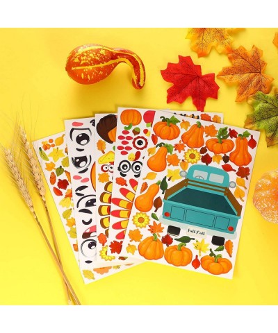 25 Pieces Make-A-Face Thanksgiving Sticker Mix and Match Thanksgiving Stickers Make A Turkey Stickers Thanksgiving Party Game...