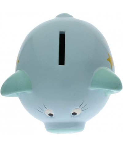 Piggy Bank Christian Inspirational Ceramic Blue Boys Child $45.56 Kids' Money Banks