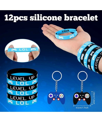 34 Pcs Video Game Party Favors Set Include 10 Video Game Party Loot Bags 12 Video Game Bracelets Wristbands 12 Game Controlle...