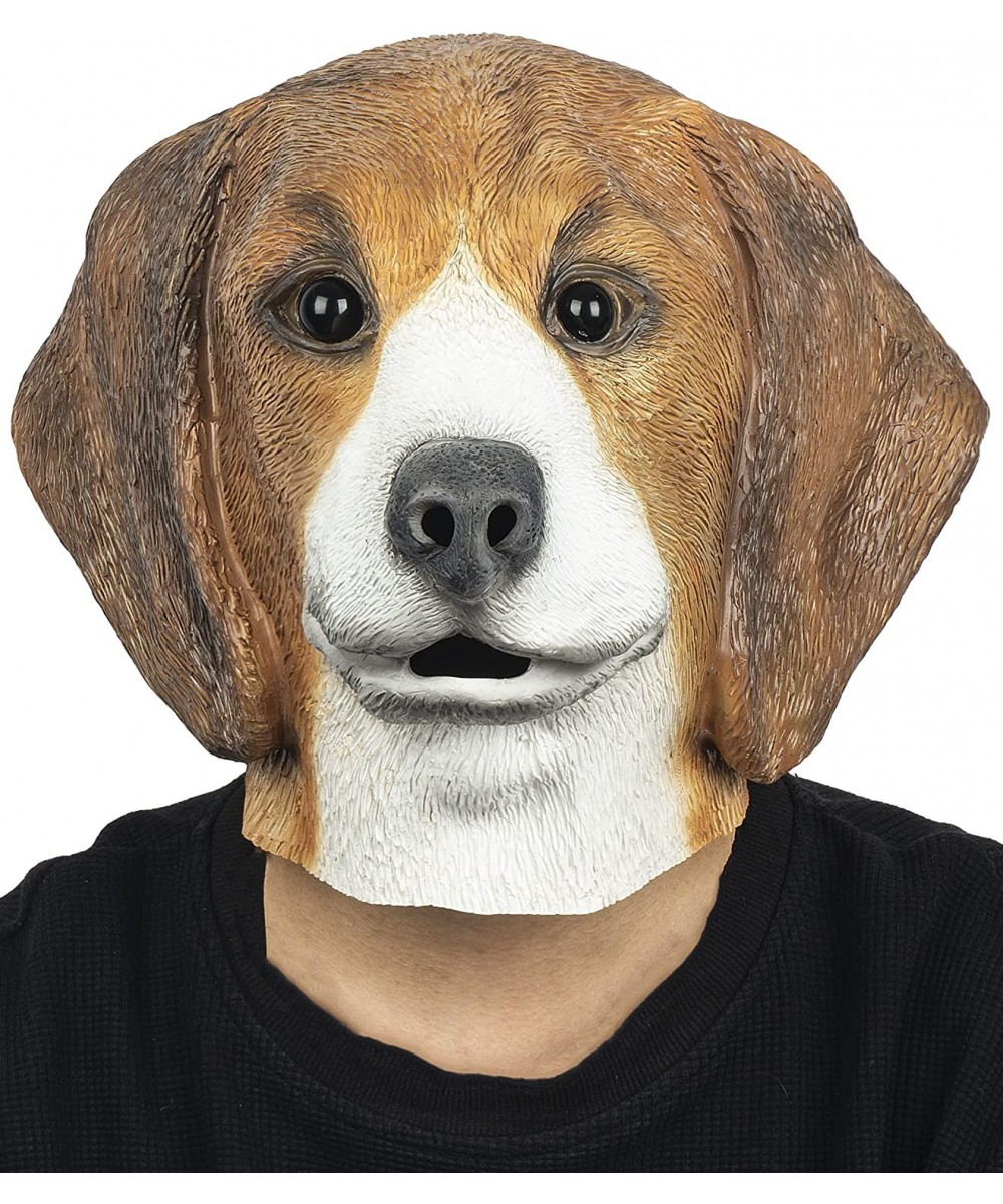 Beagle Mask Dog Head Animal Latex Full Head Realistic Masks Fancy Dress for Halloween Carnival Costume Party $20.42 Kids' Dre...