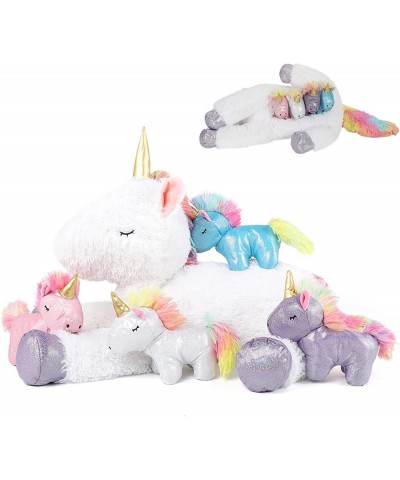 24 Inches Unicorn Plush Toy Set for Girls 4 Colorful Unicorns in Mommy Unicorn’s Belly Unique Stuffed Unicorns Gifts for Chil...