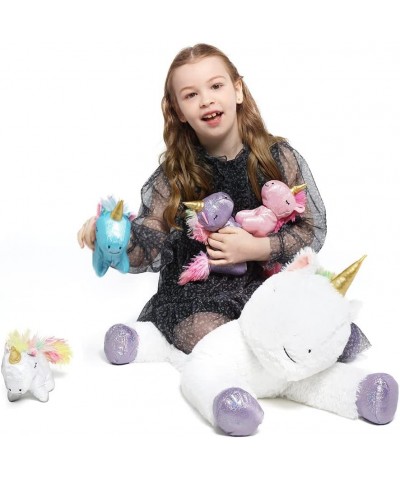 24 Inches Unicorn Plush Toy Set for Girls 4 Colorful Unicorns in Mommy Unicorn’s Belly Unique Stuffed Unicorns Gifts for Chil...