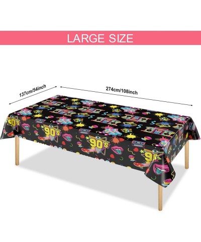 3 Pcs 90s Party Tablecloth 90s Birthday Party Decoration Hip Hop Party Tablecover Back to The 90s Tablecloth Throwback Birthd...