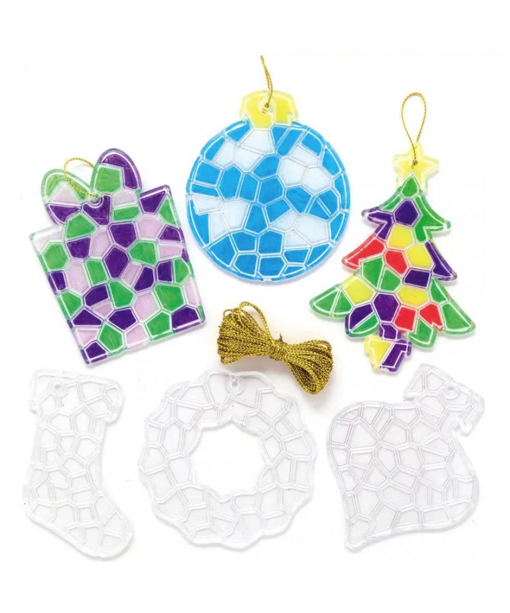 AX570 Christmas Crystal Mosaic Decorations - Pack of 10 Acrylic Festive Suncatchers for Creative Art and Craft Activities to ...